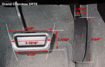 Grand Cherokee SRT8 pedals